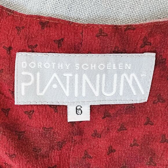 Vintage Dorothy Schoelen Platinum Vest Sz 6 Abstract Artsy Print 90s Made USA - Picture 9 of 13